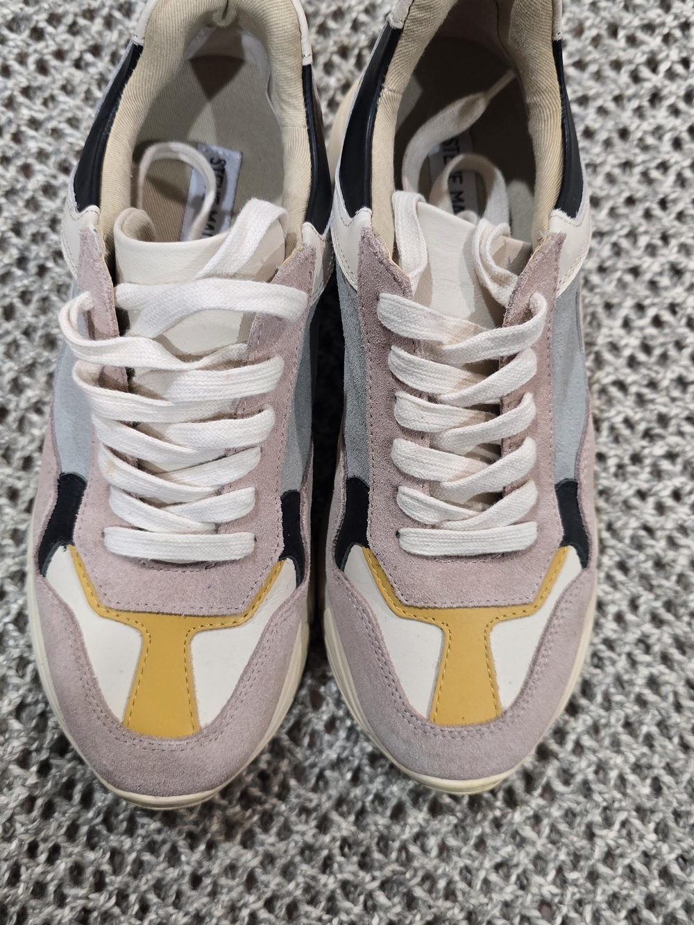Steve Madden Neutral-Tone Panel Sneakers - Picture 2 of 5